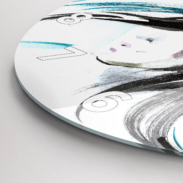 Horloge ronde Cheval et femme abstraits