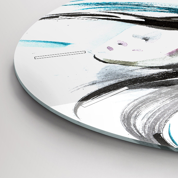 Horloge ronde Cheval et femme abstraits