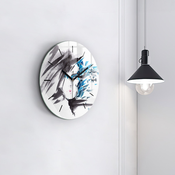 Horloge ronde Visage de femme abstrait