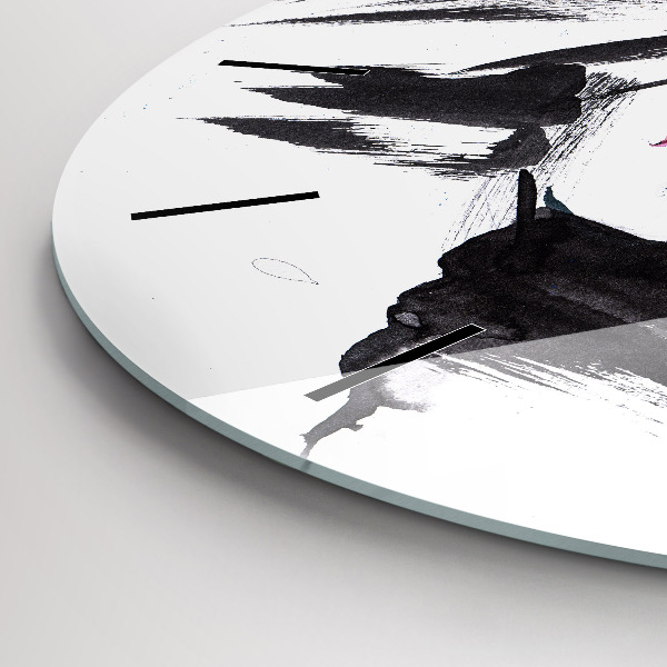 Horloge ronde Visage de femme abstrait