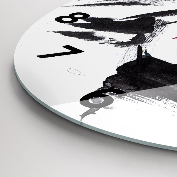 Horloge ronde Visage de femme abstrait