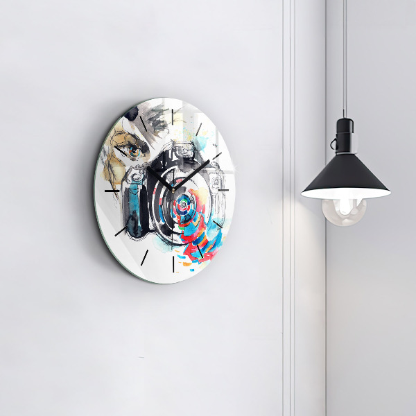 Horloge ronde Femme photographe
