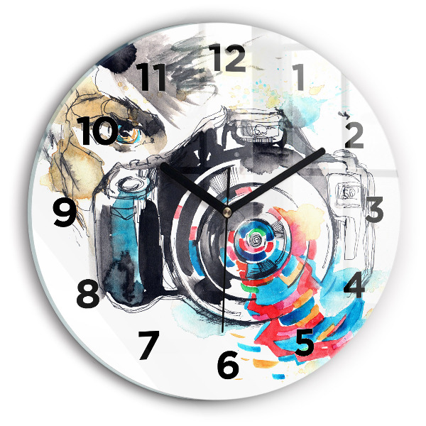 Horloge ronde Femme photographe