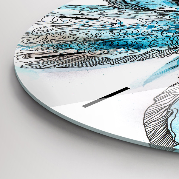 Horloge ronde Visage de papillon