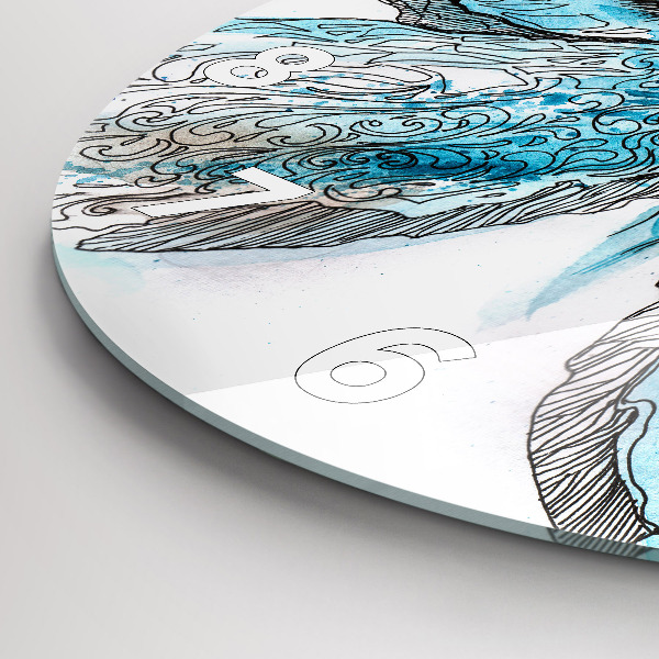 Horloge ronde Visage de papillon