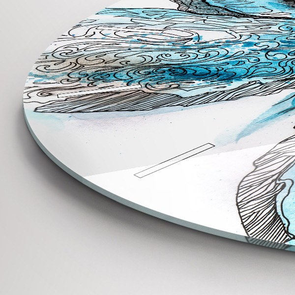 Horloge ronde Visage de papillon