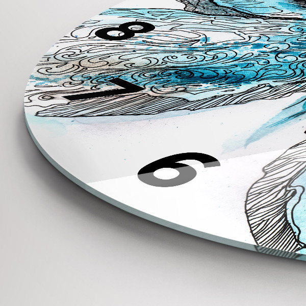 Horloge ronde Visage de papillon