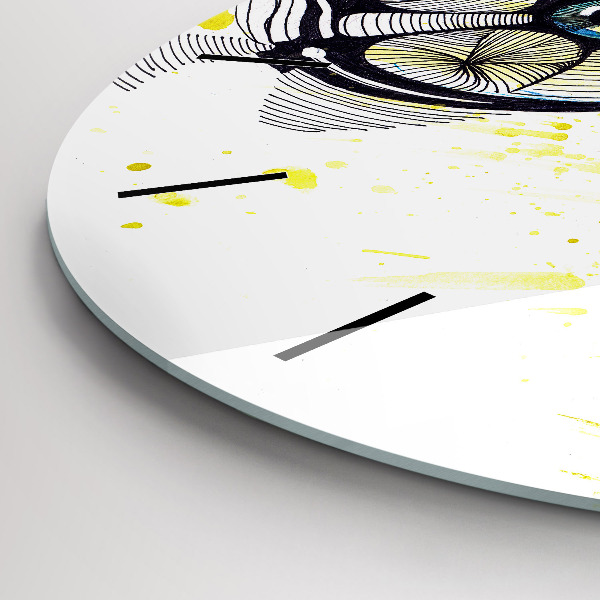 Horloge ronde Yeux avec des lunettes