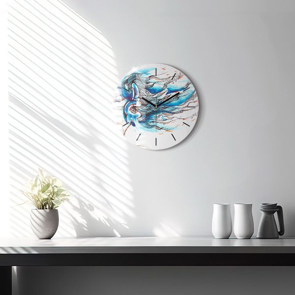 Horloge ronde 'Illustration d''un combiné'