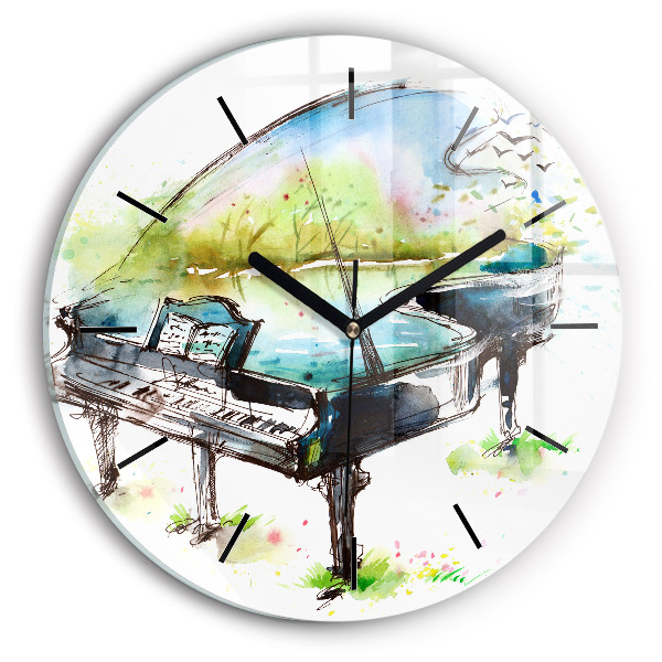 Horloge ronde Illustration 4 Saisons