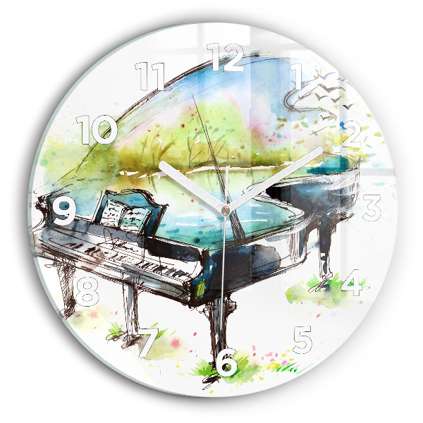 Horloge ronde Illustration 4 Saisons