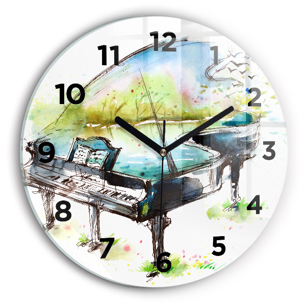 Horloge ronde Illustration 4 Saisons