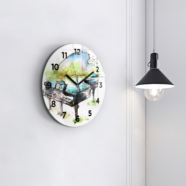 Horloge ronde Illustration 4 Saisons