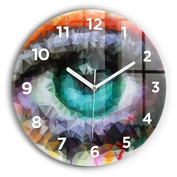 Horloge ronde Œil humain coloré