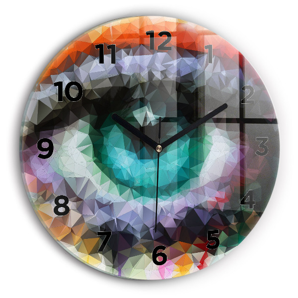 Horloge ronde Œil humain coloré