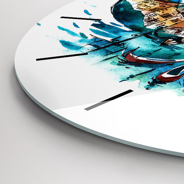 Horloge ronde Italie - Gondole vénitienne