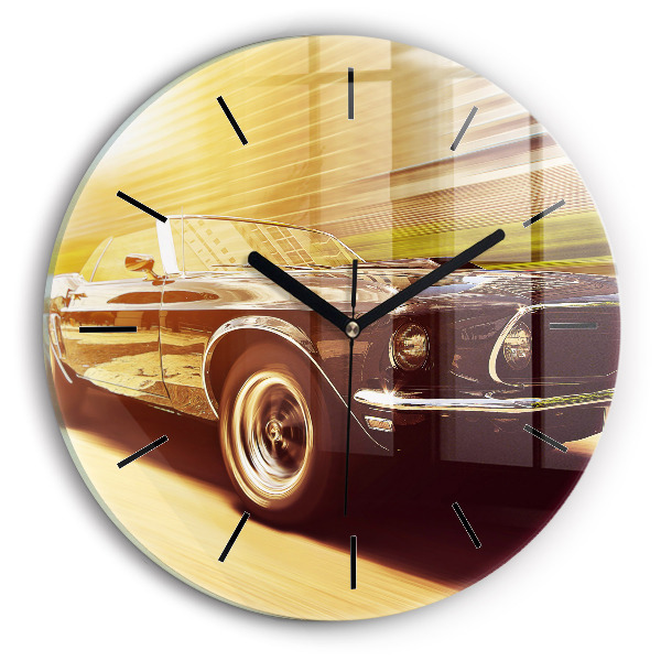 Horloge ronde Vieille voiture classique