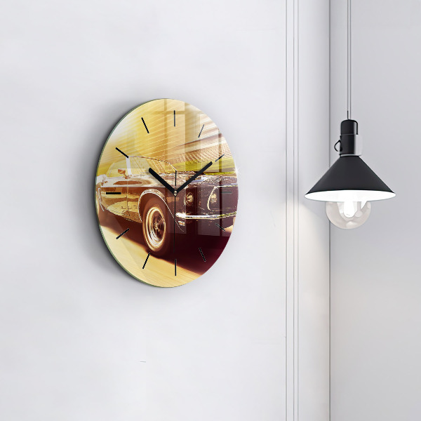 Horloge ronde Vieille voiture classique