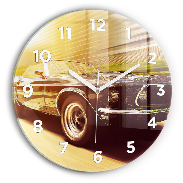 Horloge ronde Vieille voiture classique