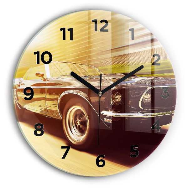 Horloge ronde Vieille voiture classique
