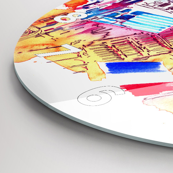 Horloge ronde Pays attractifs dans le monde