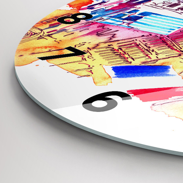 Horloge ronde Pays attractifs dans le monde