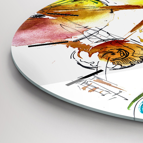 Horloge ronde Vélo peint