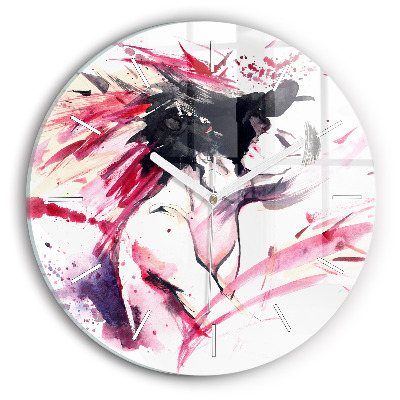 Horloge ronde 'L''abstraction des amoureux'