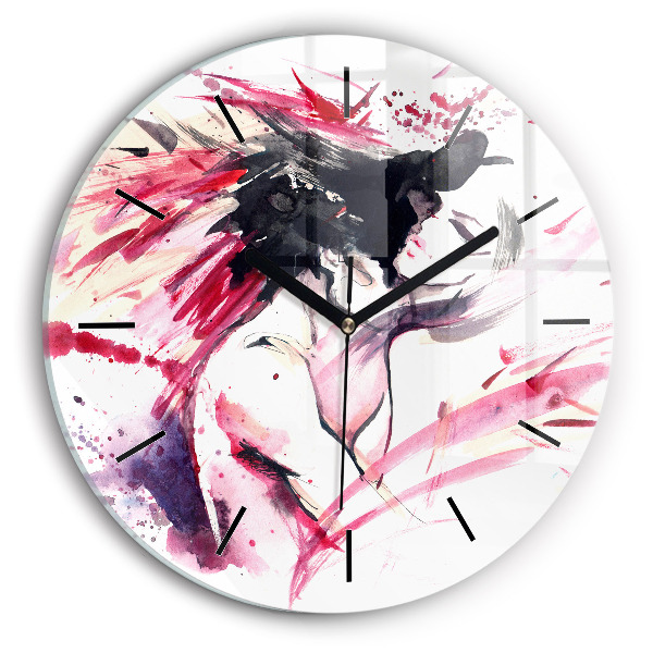 Horloge ronde 'L''abstraction des amoureux'