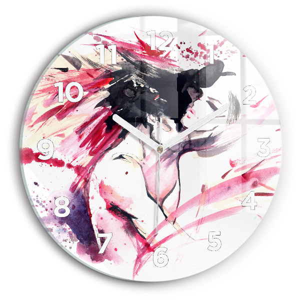Horloge ronde 'L''abstraction des amoureux'