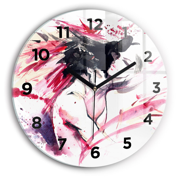 Horloge ronde 'L''abstraction des amoureux'