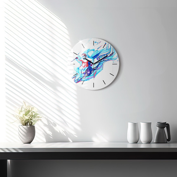 Horloge ronde Skieur