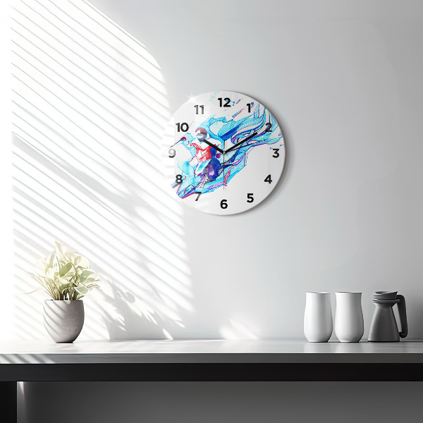 Horloge ronde Skieur