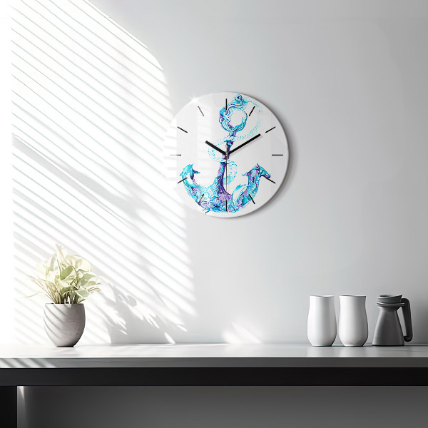 Horloge ronde ancre flottante