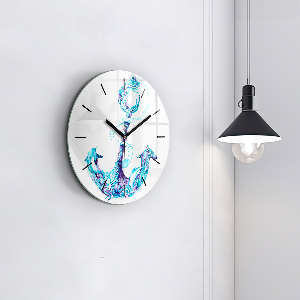 Horloge ronde ancre flottante