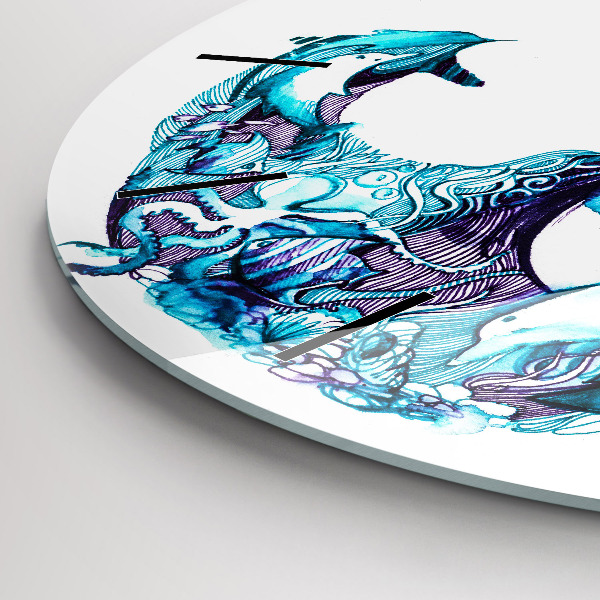 Horloge ronde ancre flottante