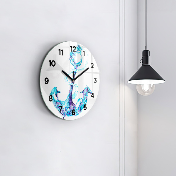 Horloge ronde ancre flottante