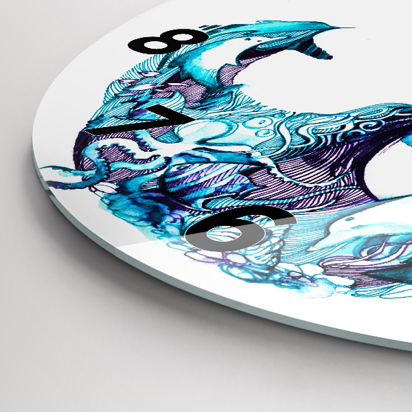 Horloge ronde ancre flottante