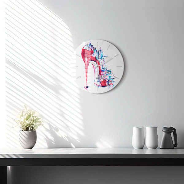 Horloge ronde Talon rouge