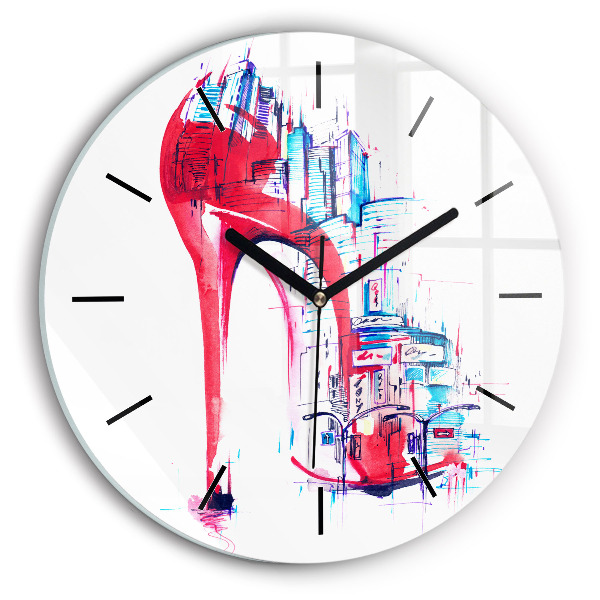Horloge ronde Talon rouge