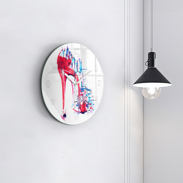 Horloge ronde Talon rouge