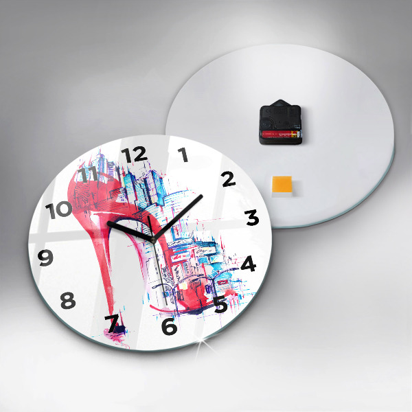 Horloge ronde Talon rouge