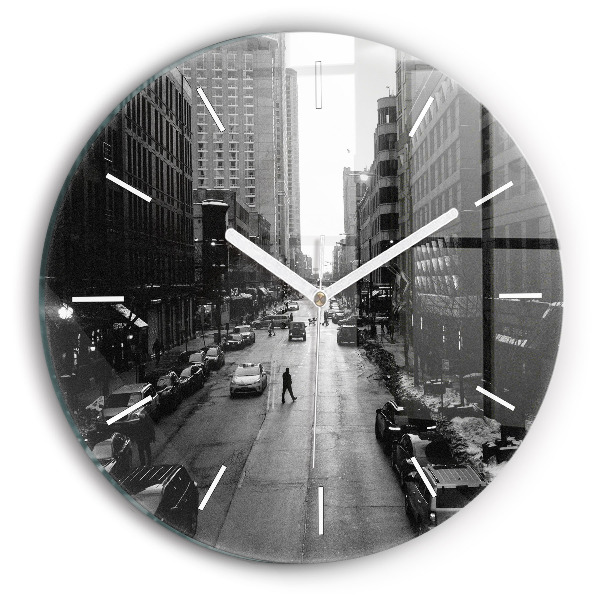 Horloge ronde Les rues de la ville de Chicago