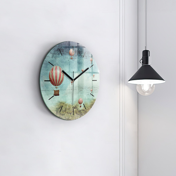 Horloge ronde Ballons peints