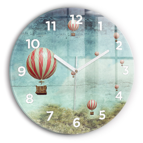 Horloge ronde Ballons peints