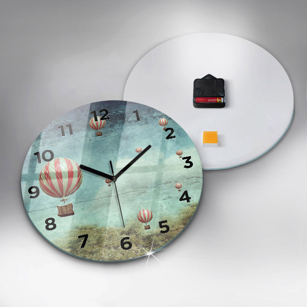Horloge ronde Ballons peints