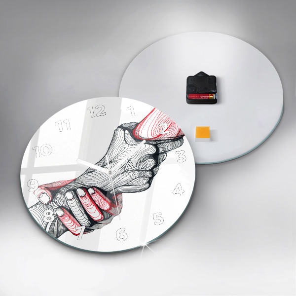 Horloge ronde Se tenir la main