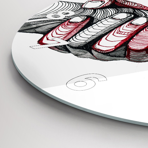 Horloge ronde Se tenir la main