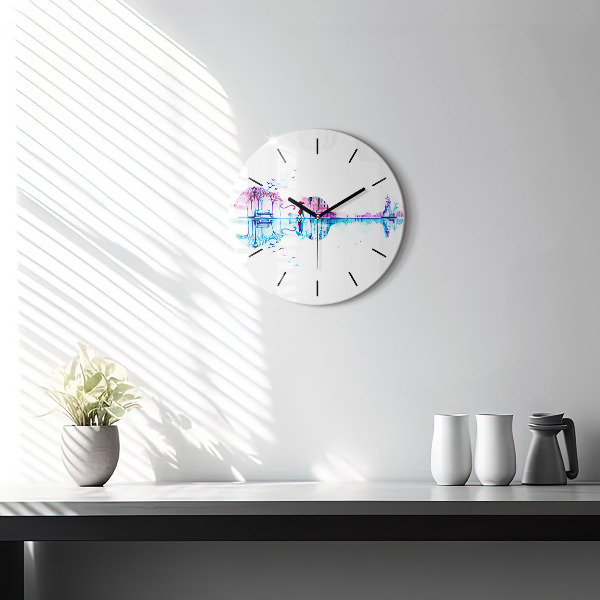 Horloge ronde Lac du parc Cello