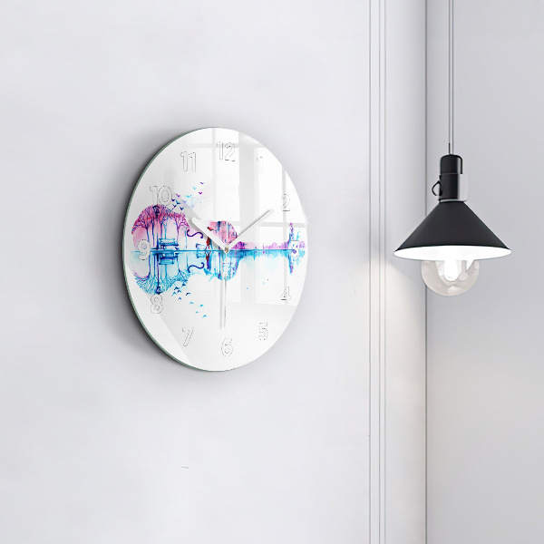 Horloge ronde Lac du parc Cello